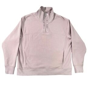 Avia Womens XL Mauve Quarter Zip Fleece Pullover Sweatshirt Athleisure